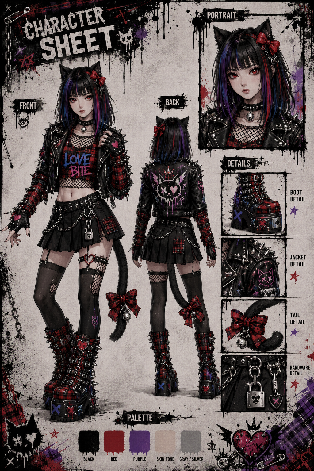 Character Sheet 001 design board from the HobFarm character archive.
