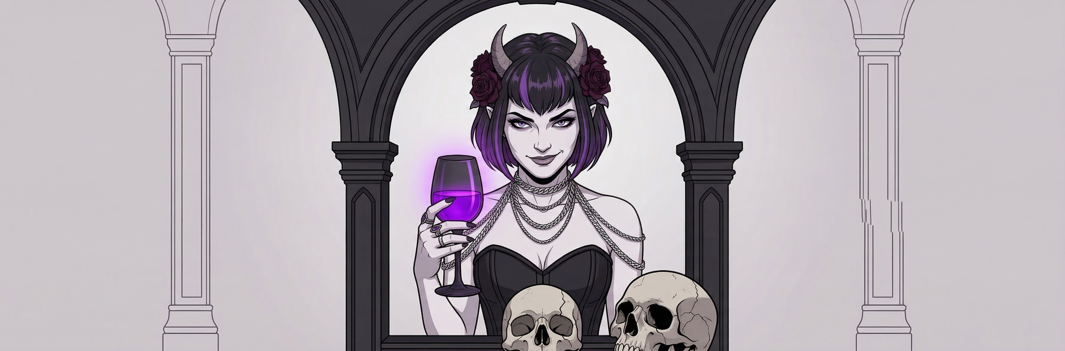 Gothic Fantasy Wine Girl, primary output from Nano Banana 2